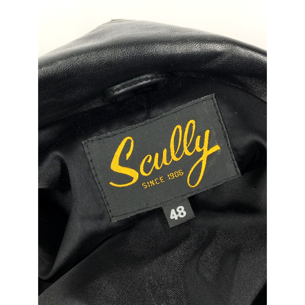 48R Scully Mens 100% Genuine Leather Ranch Western Hand Beaded 3 Button Jacket - Picture 8 of 16